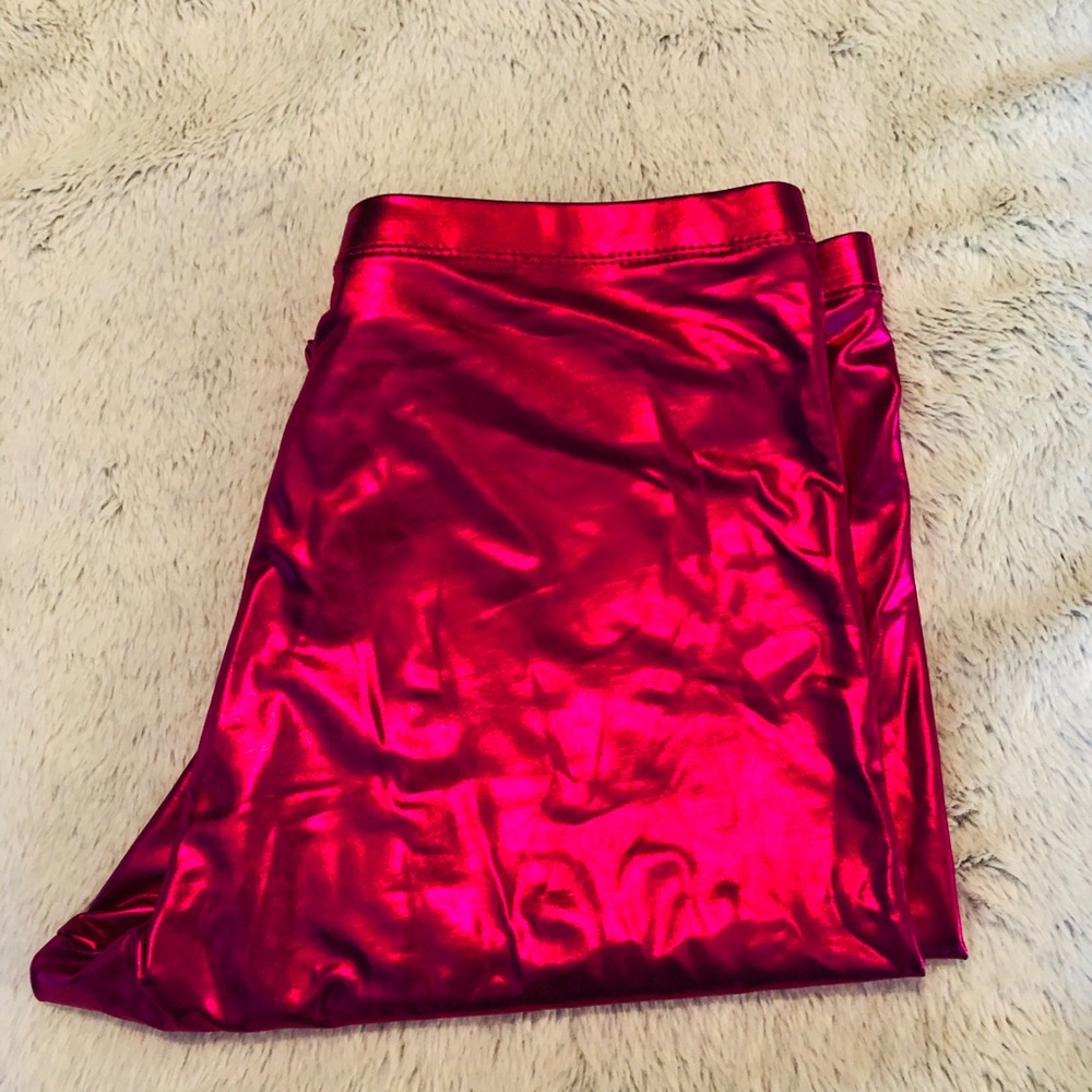 Xl Polyester/Spandex hot pink leggings. Great for Halloween